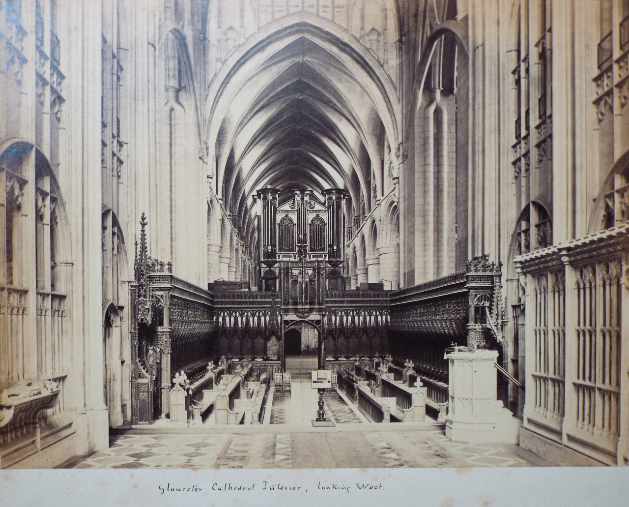 Photograph - Gloucester Cathedral Interior, looking West