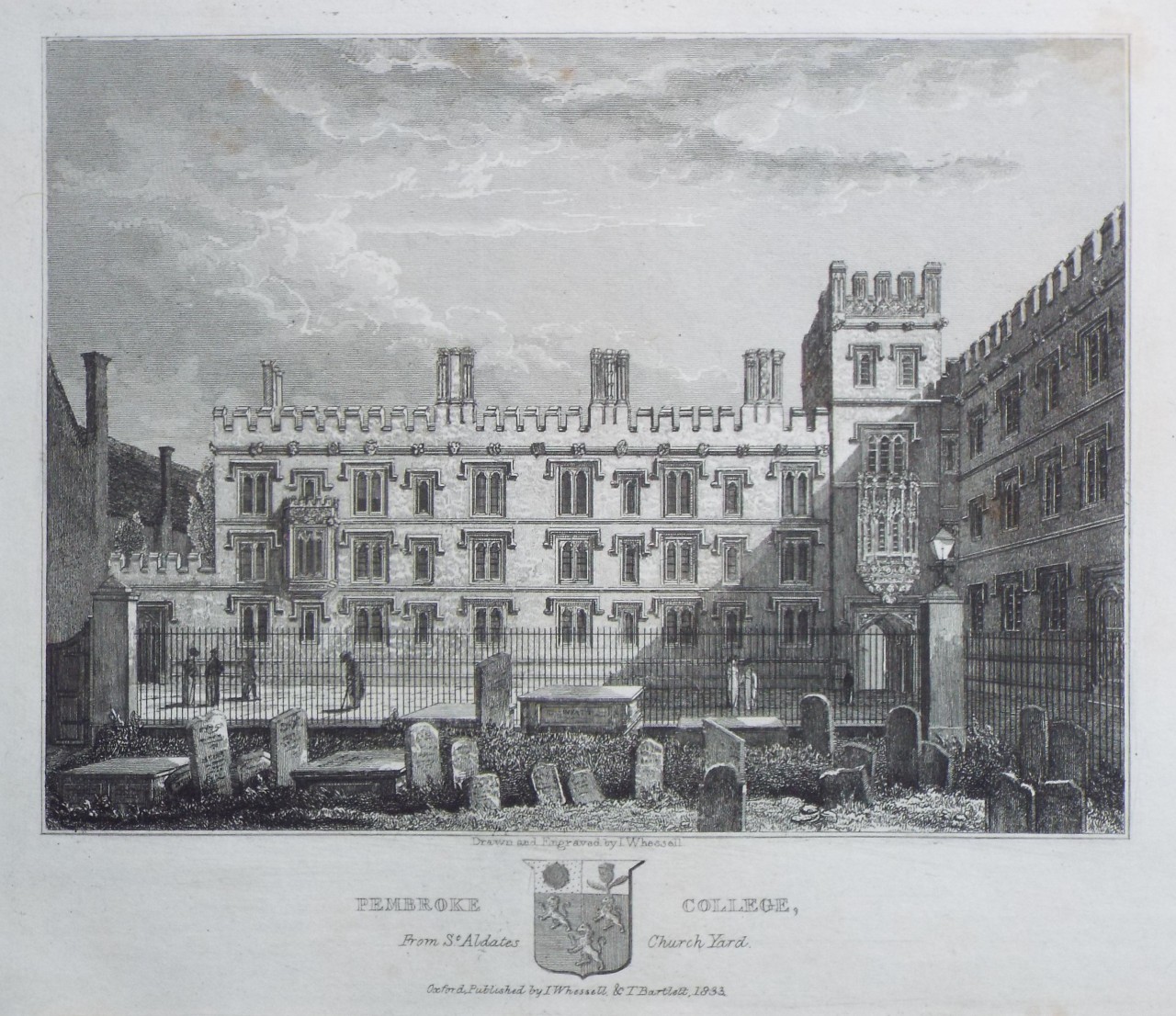 Print - Pembroke College, from St. Aldate's Church Yard - Whessell