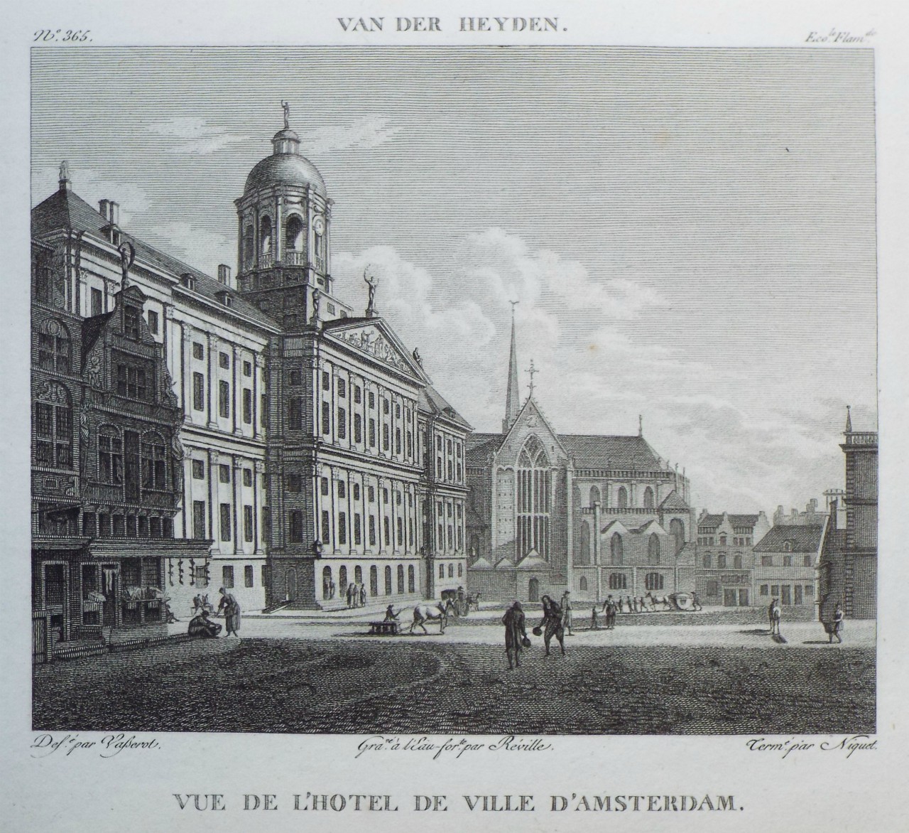 Print - Vue de l'Hotel de Ville d'Amsterdam.