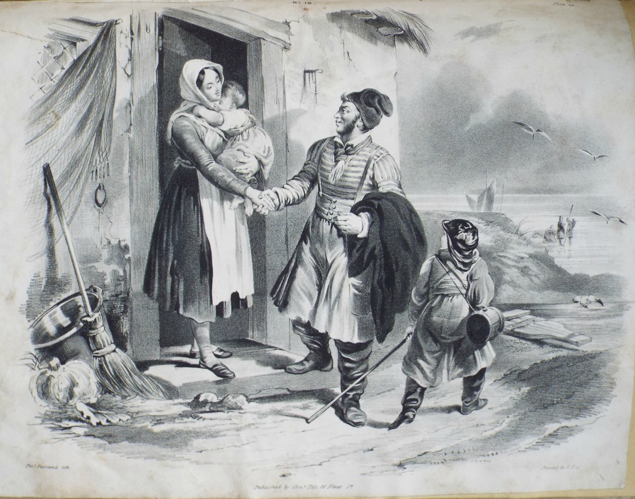 Lithograph - (The Fisherman's Departure) - Fairland