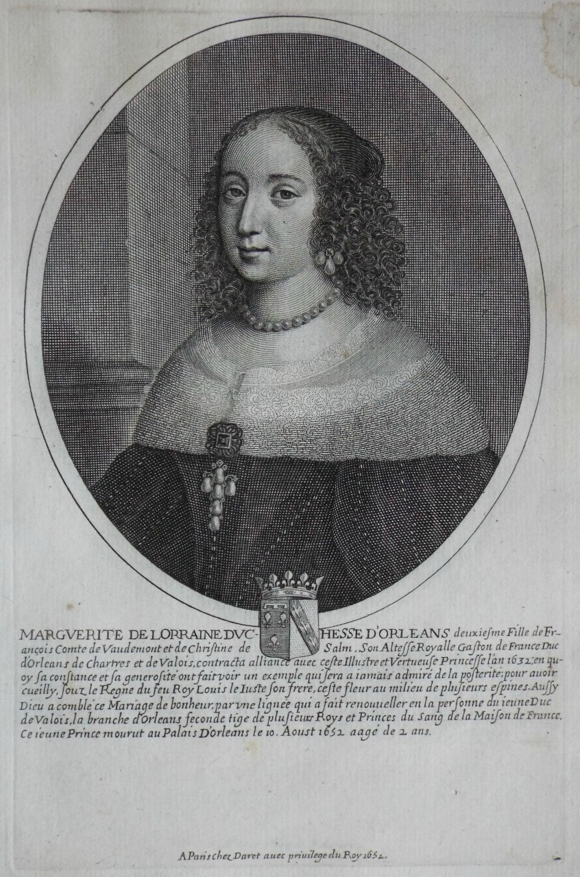 Print - Marguerite de Lorraine Duc-hesse d'Orleans