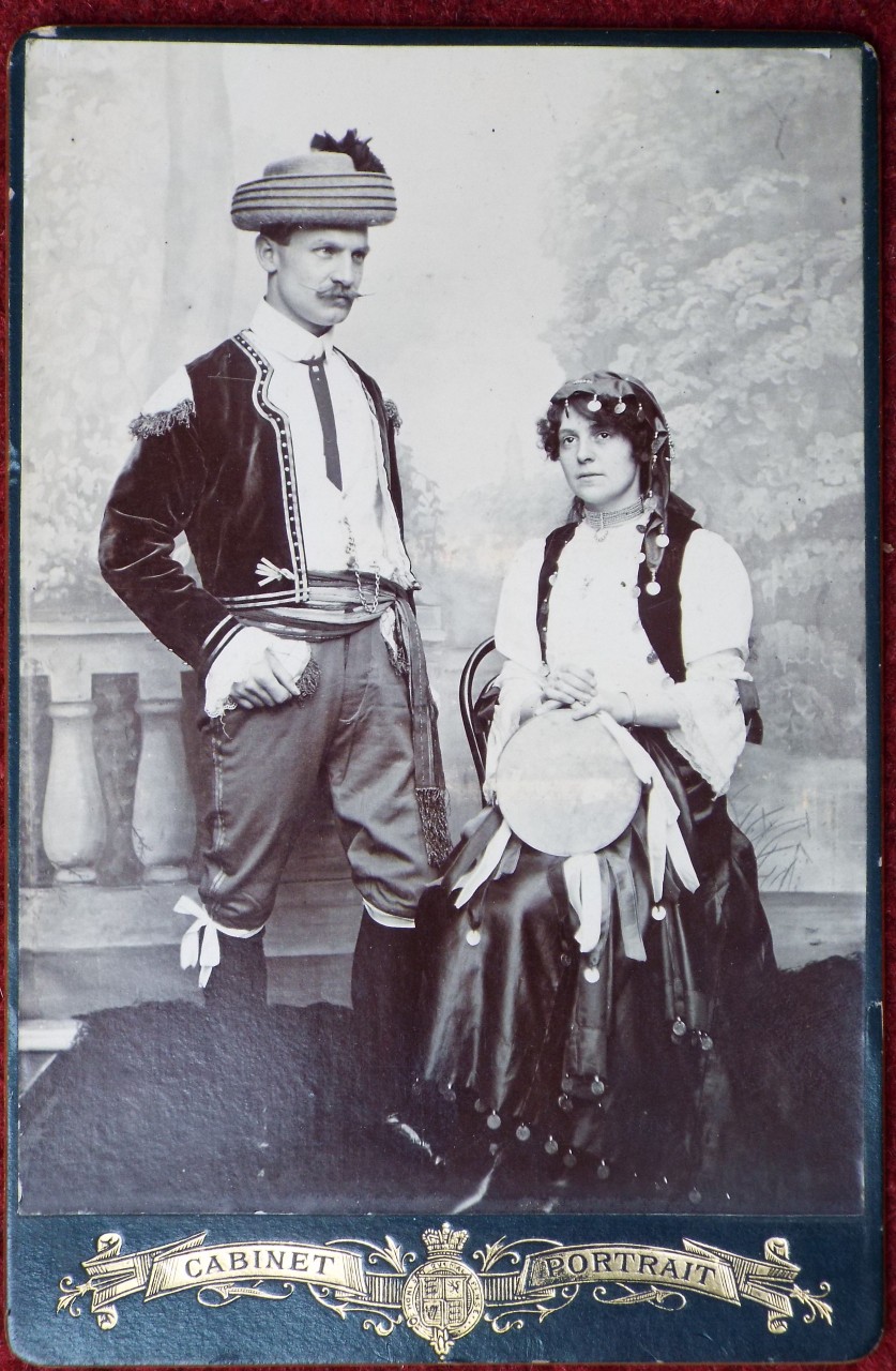 Photograph - Couple in gypsy fancy dress costumes