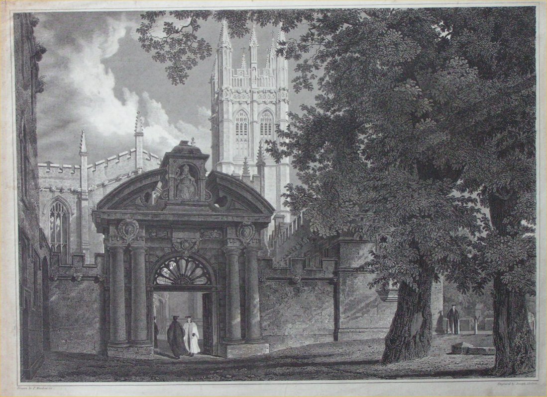 Print - Entrance to Magdalen College - Skelton