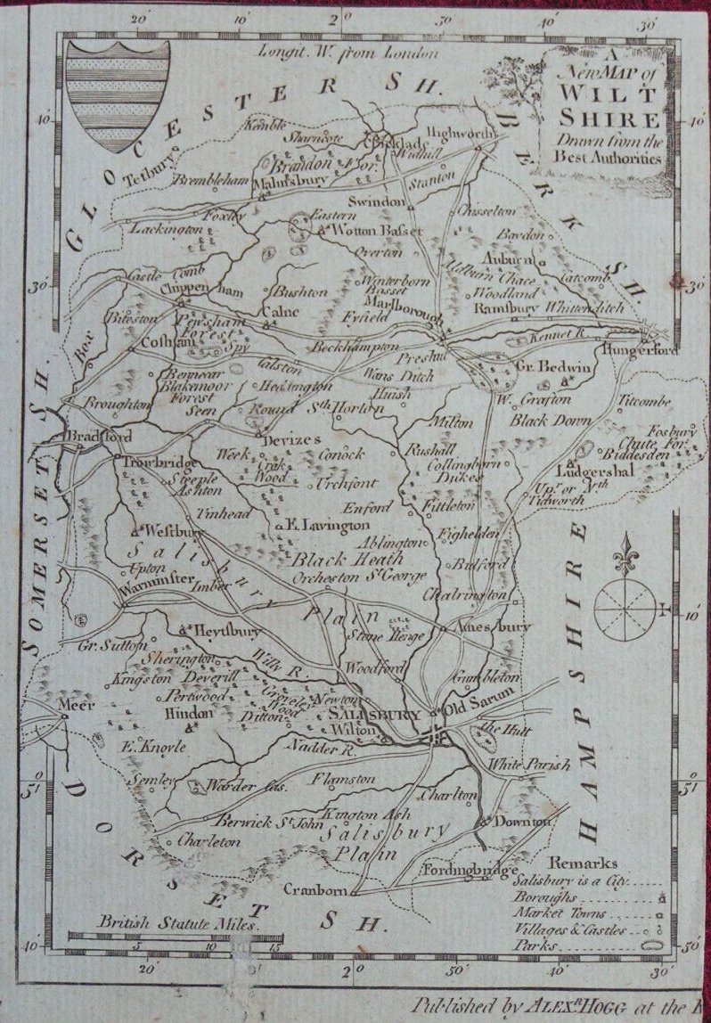 Map of Wiltshire - Conder