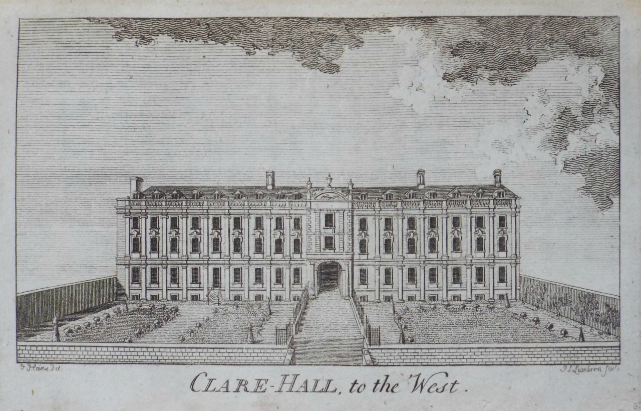 Print - Clare-Hall, to the West. - Lamborn