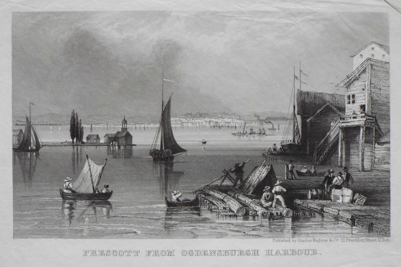 Print - Prescott from Ogdensburgh Harbour