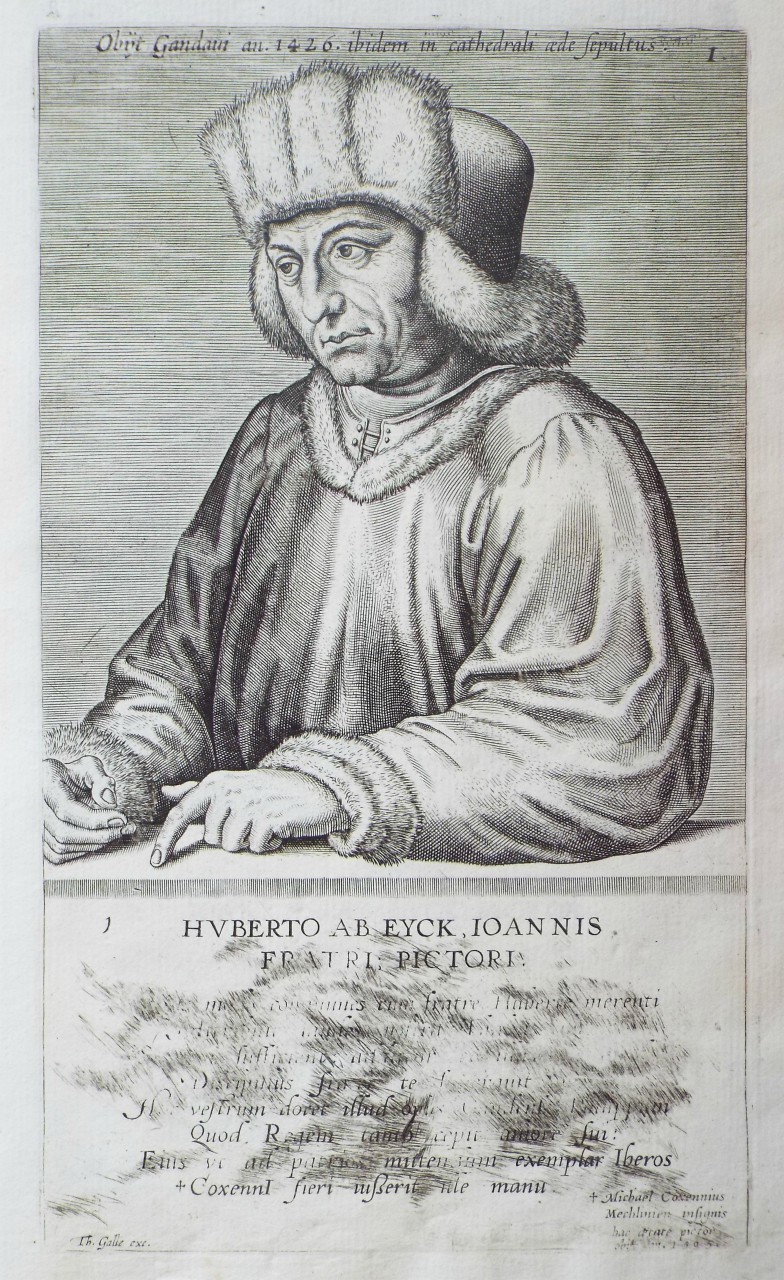 Print - Huberto Ab Eyck, Joannis, Fratri; Pictori.