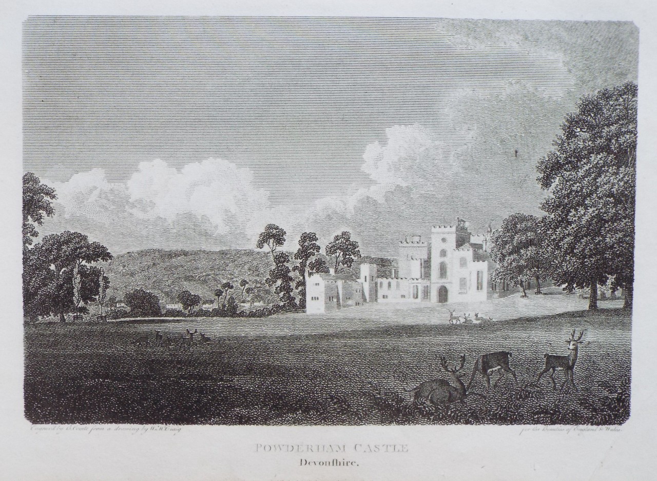 Print - Powderham Castle Devonshire - Comte