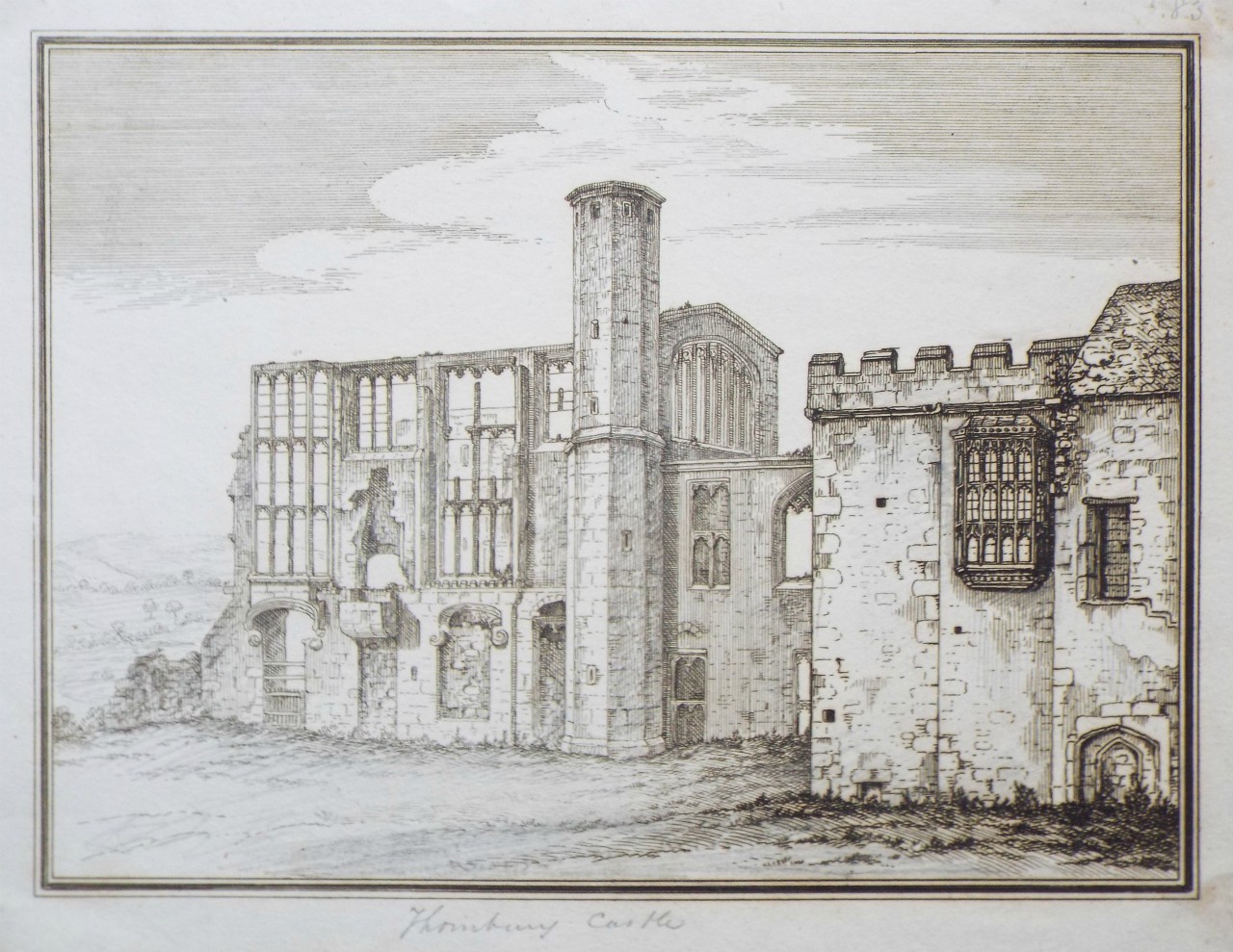 Etching with aquatint - Thornbury Castle.