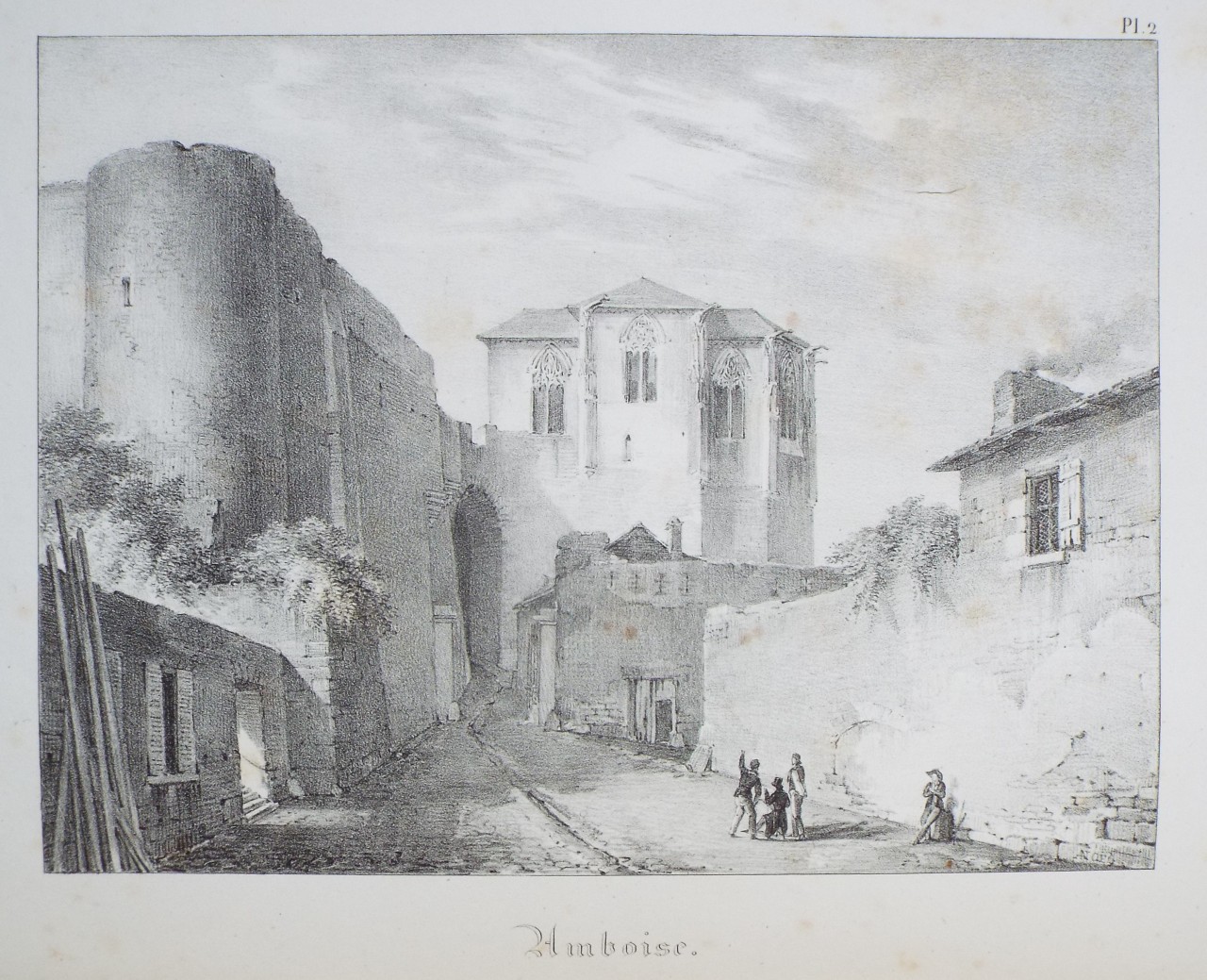 Lithograph - Amboise.