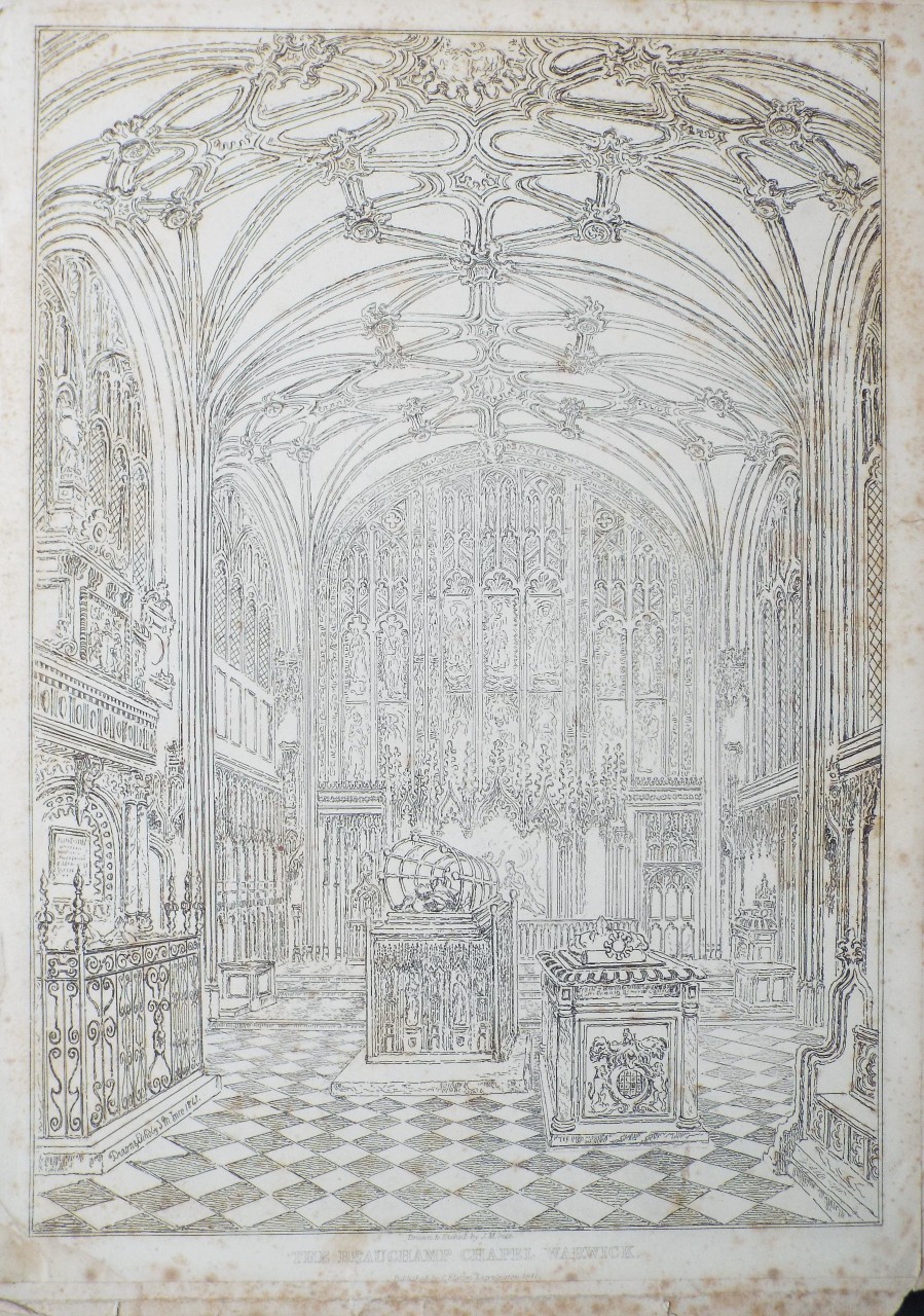 Etching - The Beauchamp Chapel Warwick - Ince