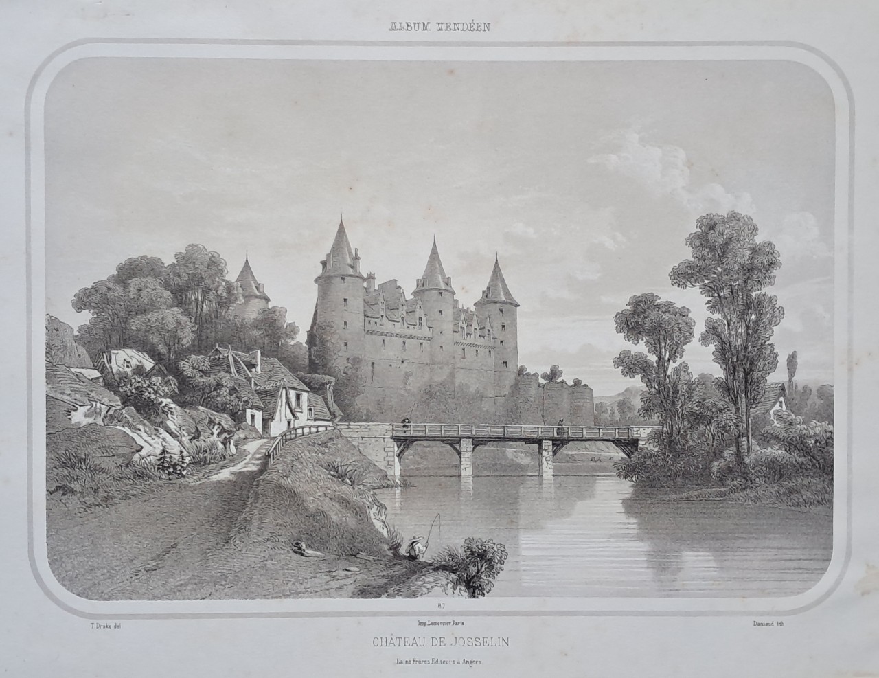 Photogravure - Chateau de Josselin - 