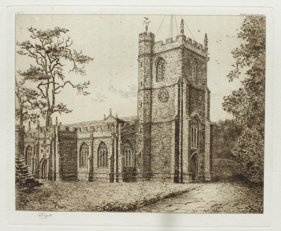 Etching - St. Mary's, Chard - Piper