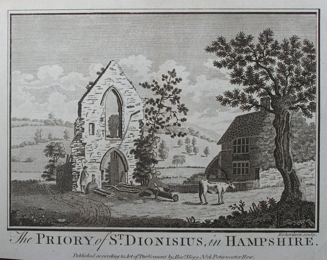 Print - The Priory of St.Dionisius, in Hampshire. - 