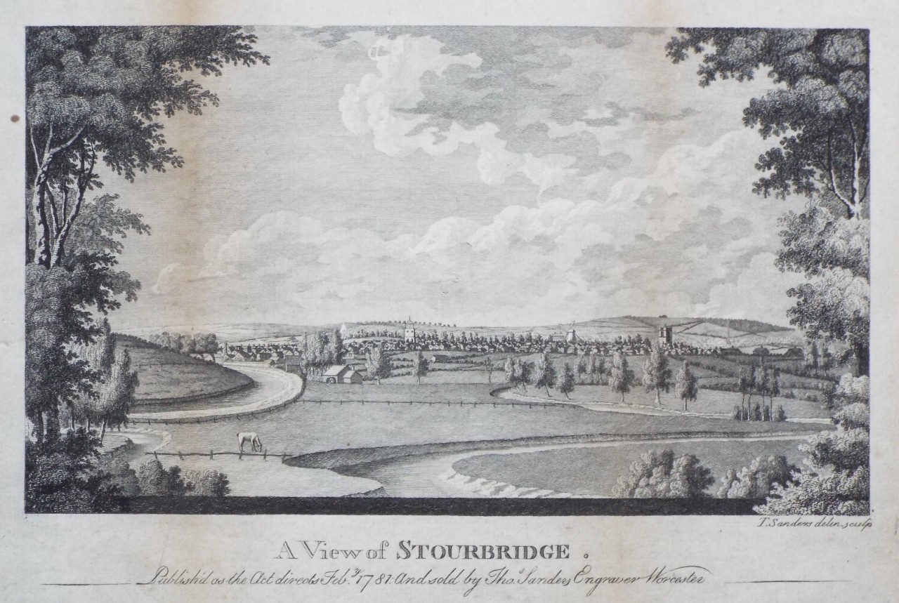 Print - A View of Stourbridge. - Sanders