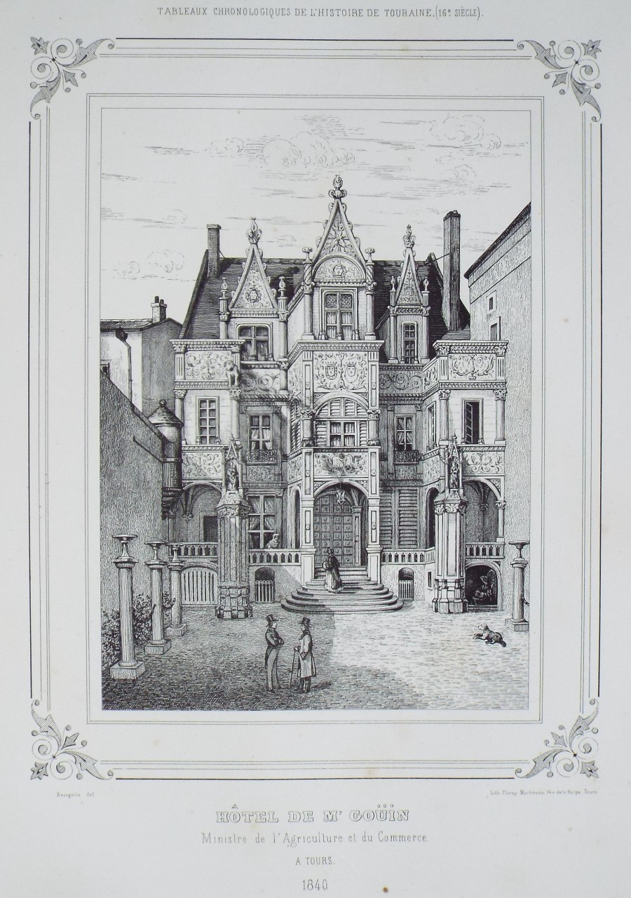Lithograph - Hotel de Mr. Gouin