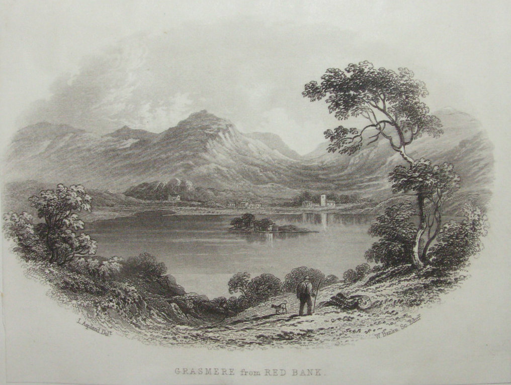 Steel Vignette - Grasmere from Red Bank - Banks