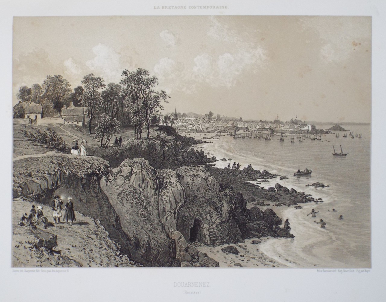 Lithograph - Douarnenez. (Finistere)