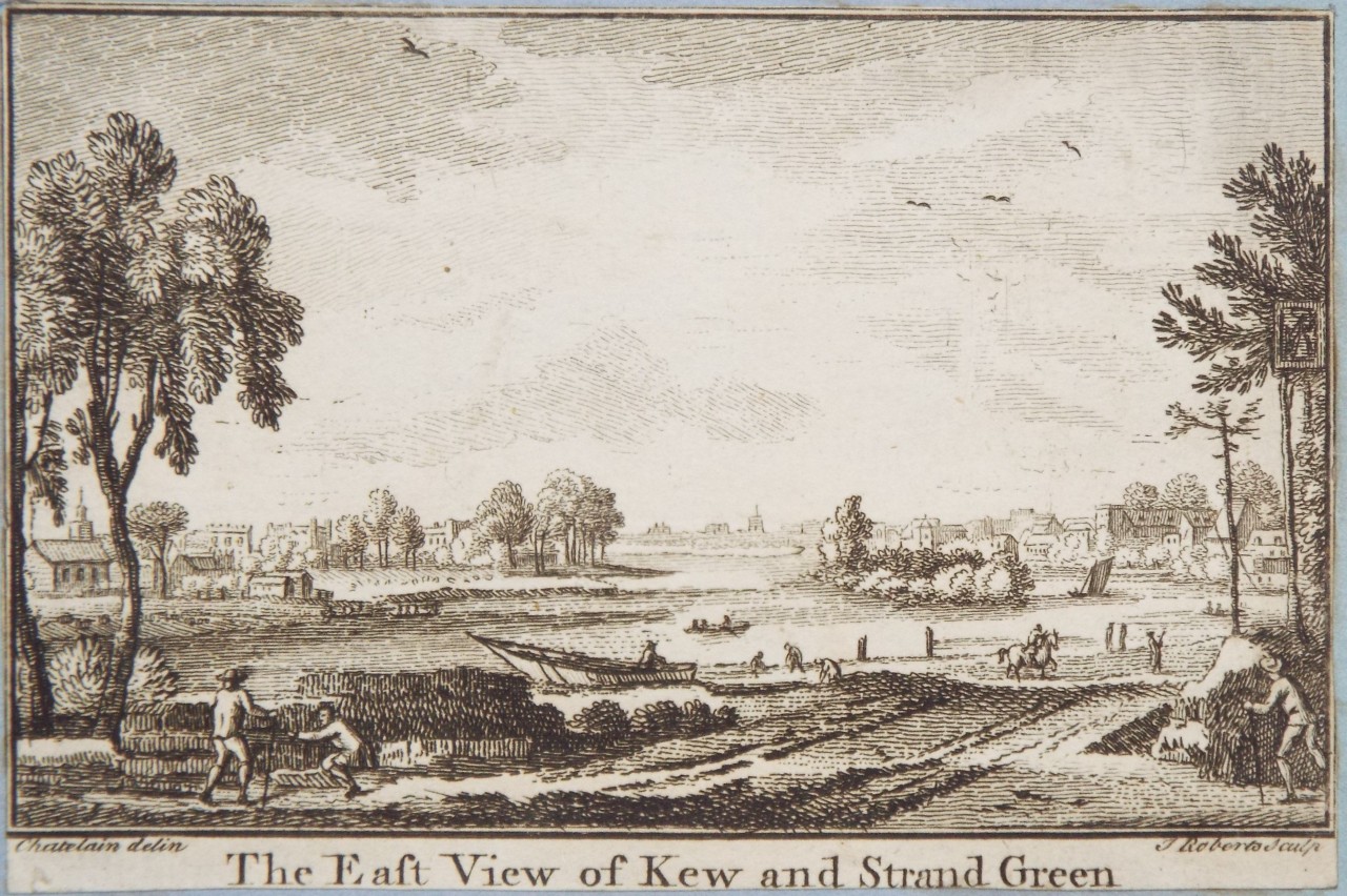 Print - The East View of Kew and Strand Green - Roberts