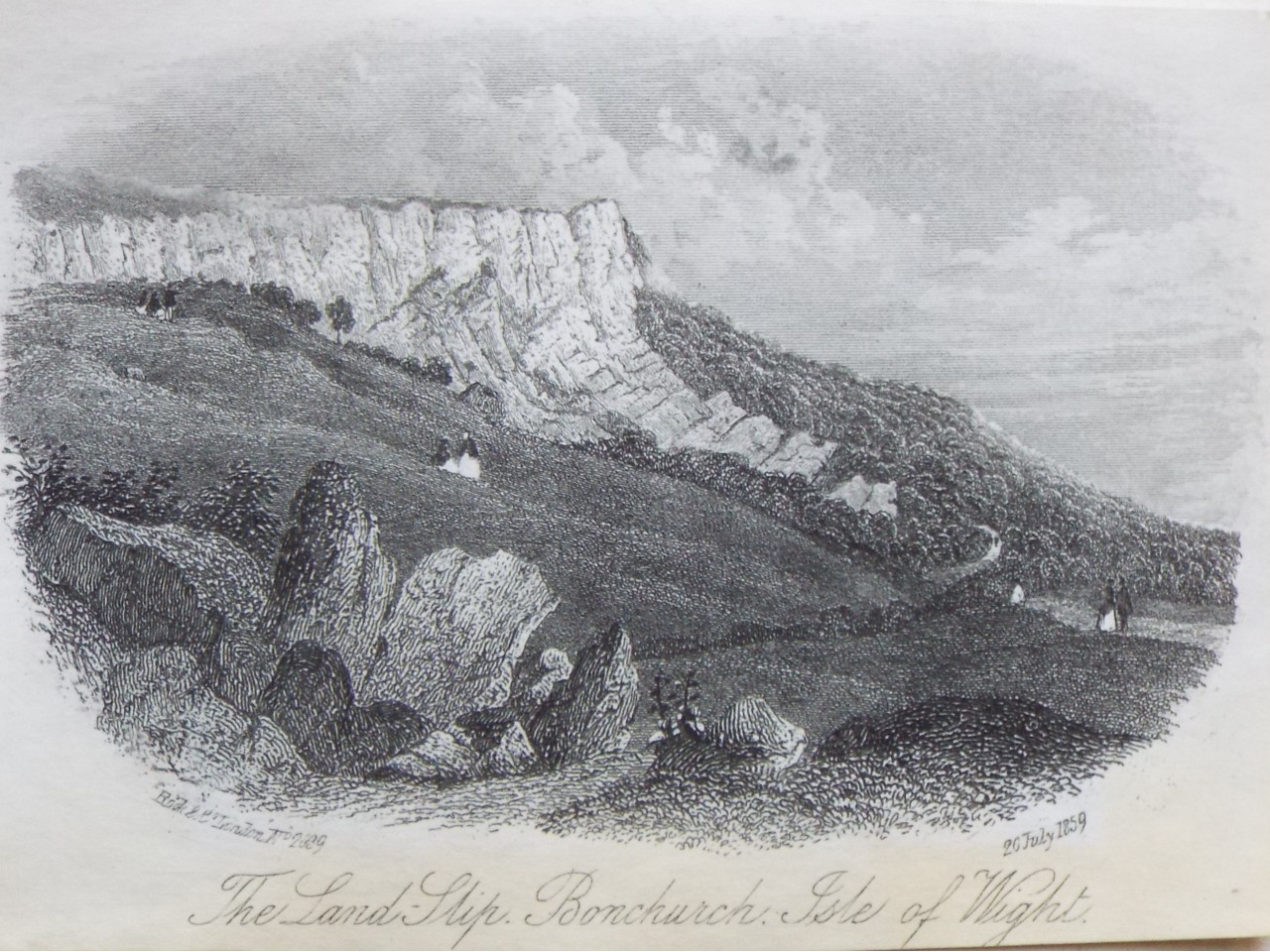 Steel Vignette - The Land Slip, Bonchurch, Isle of Wight. - Rock