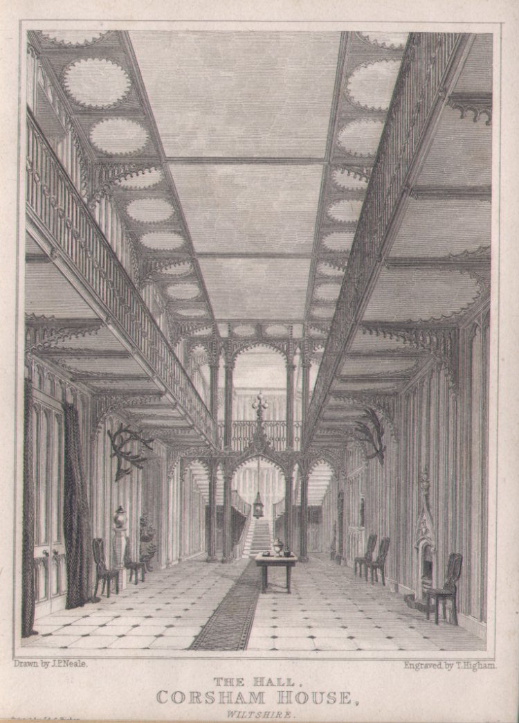 Print - The Hall, Corsham House, Wiltshire - Higham