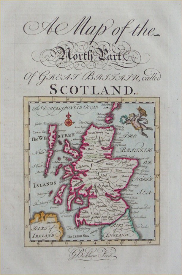 Map of Scotland - Bickham