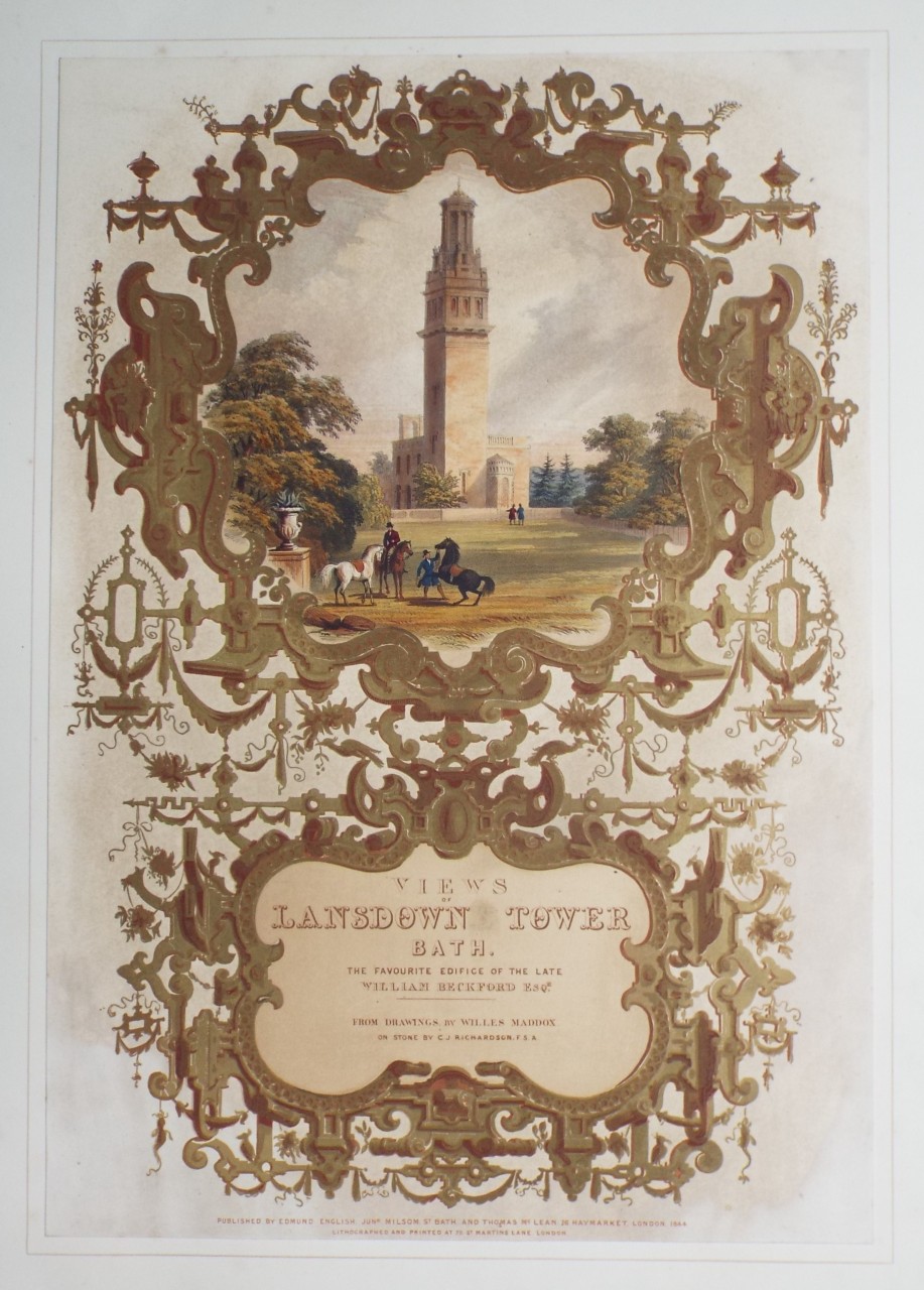 Chromo-lithograph - Ornamental Title with View of Tower. - Richardson