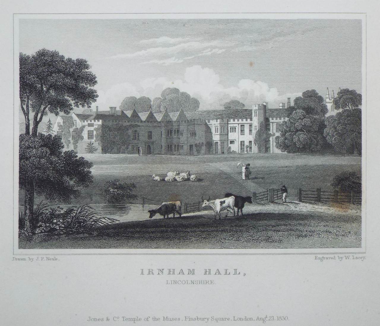 Print - Irnham Hall, Lincolnshire. - Lacey