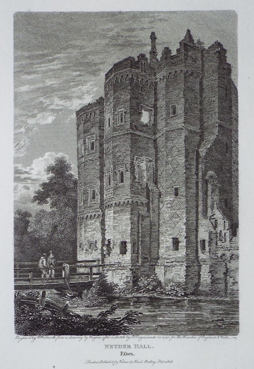 Print - Nether Hall, Essex. - Woolnoth