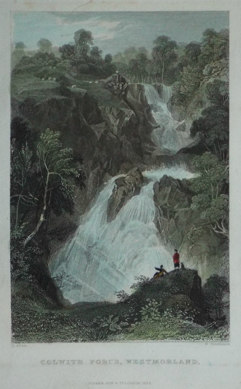 Print - Colwith Force, Westmorland. - Tombleson