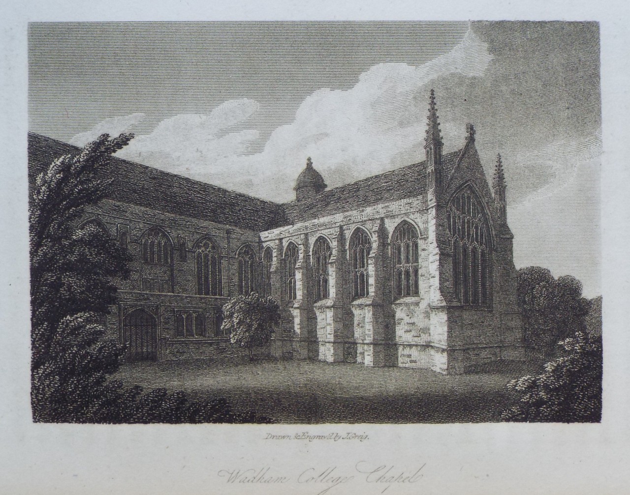 Print - Wadham College Chapel. - Greig