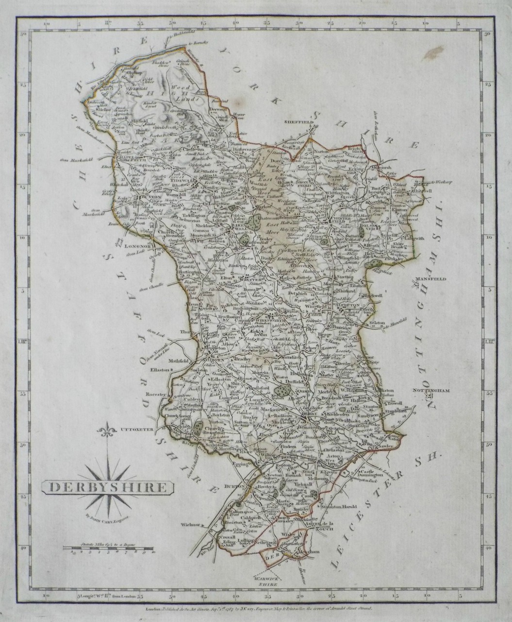 Map of Derbyshire