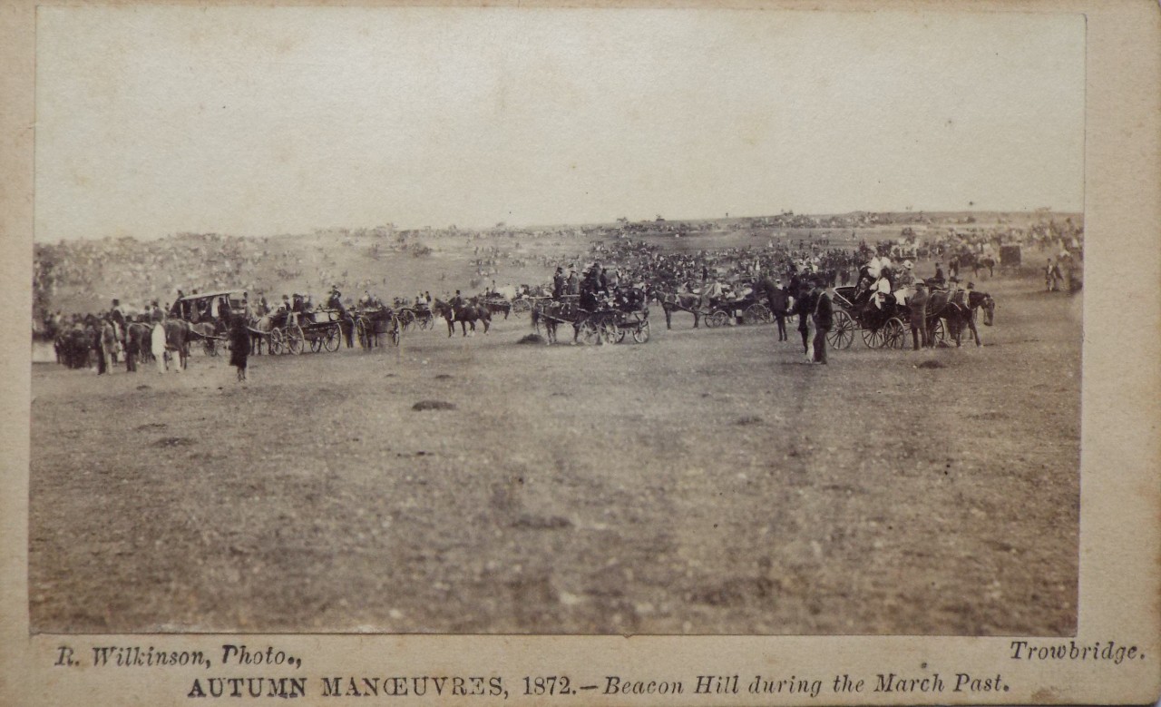 Photograph - Autumn Manoeuvres, 1872. - Beacon Hill during the March Past.