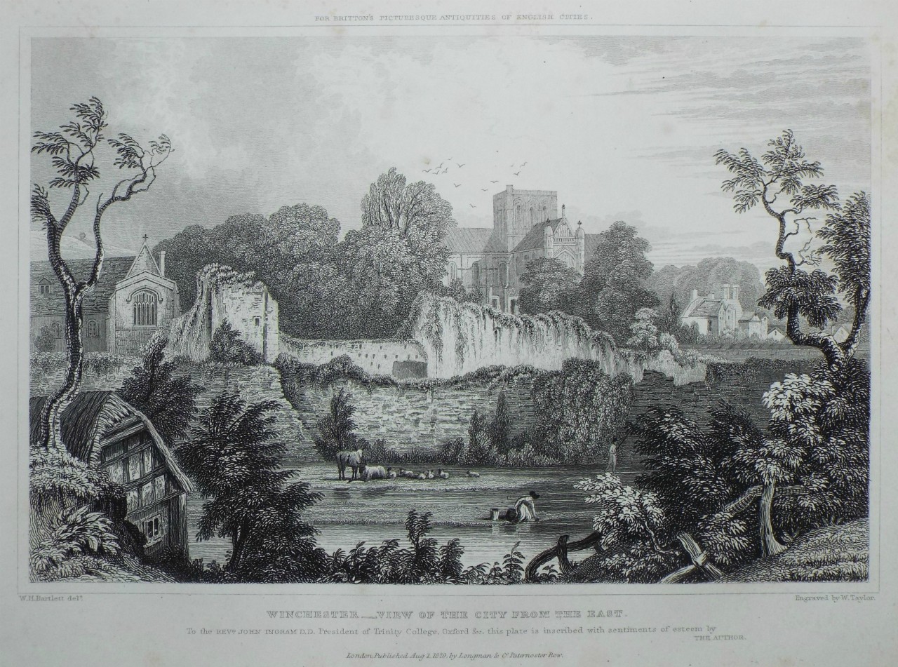 Print - Winchester - View of the City from the East. - Taylor