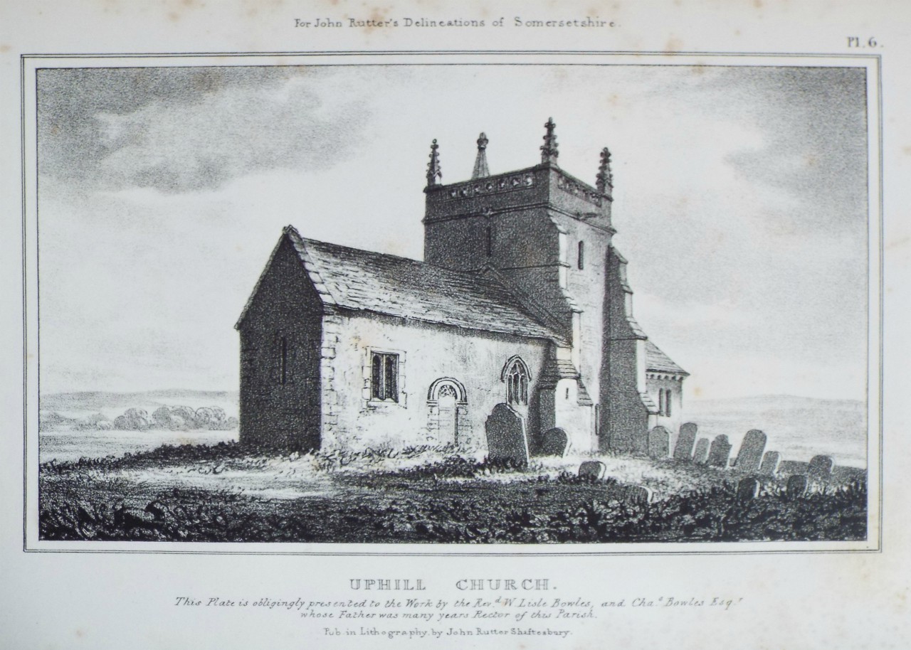 Lithograph - Uphill Church. - Higham