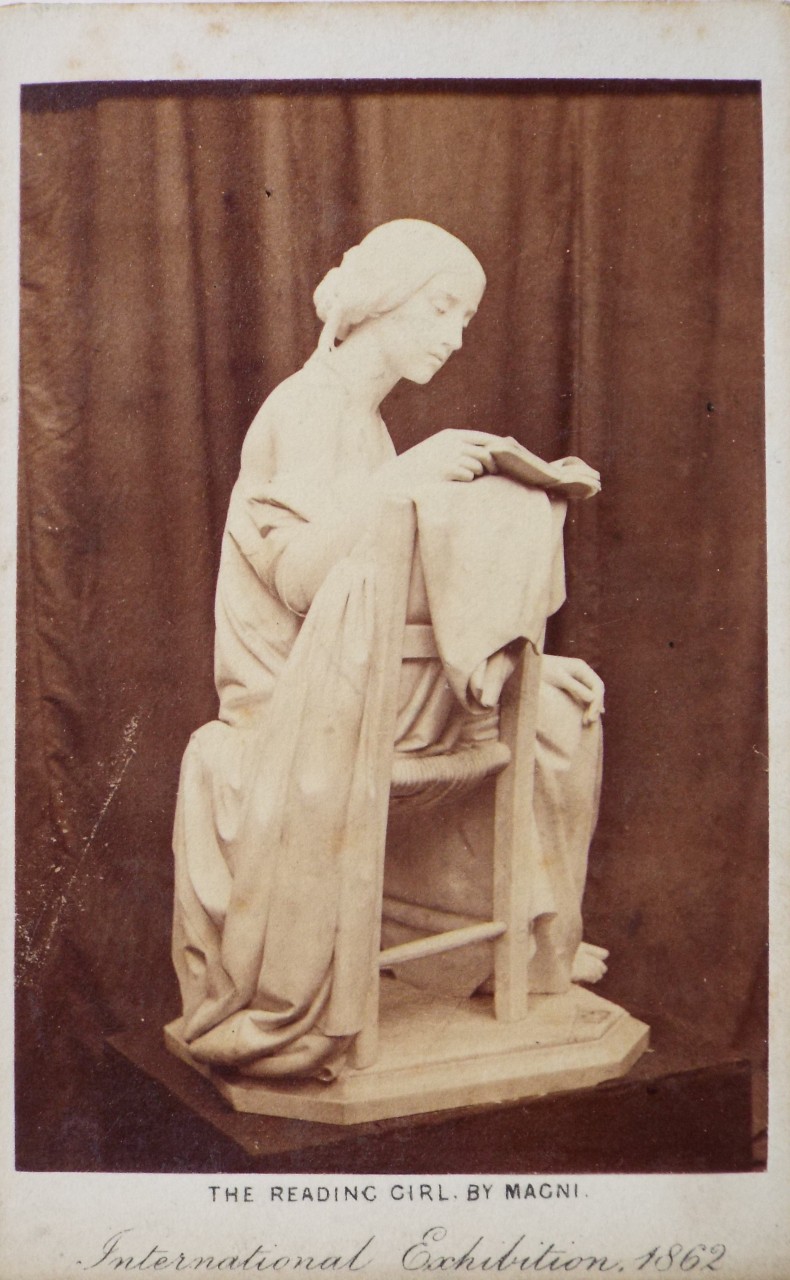 Photograph - The Reading Girl by Magni. International Exhibition, 1862
