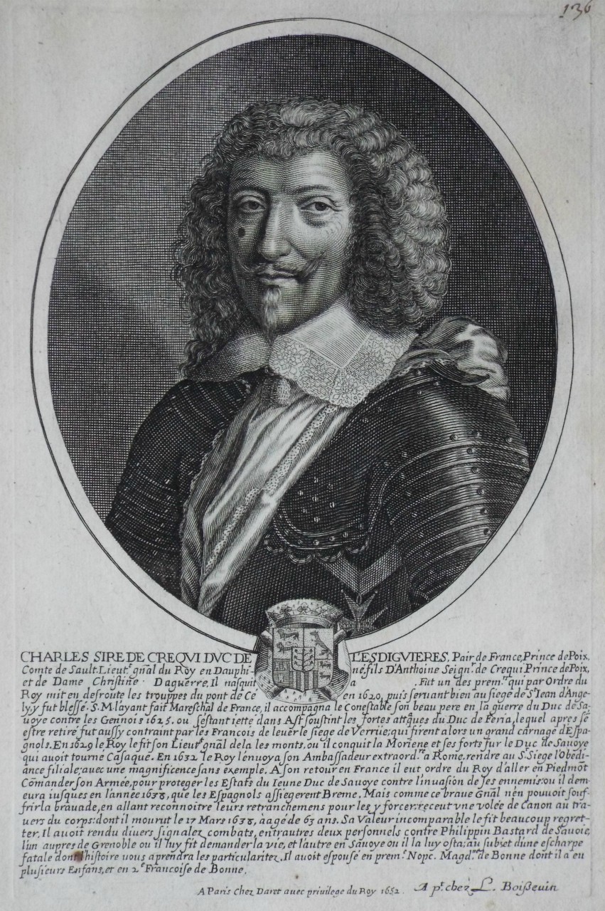 Print - Charles Sire de Crequy Duc de Lesdiguieres