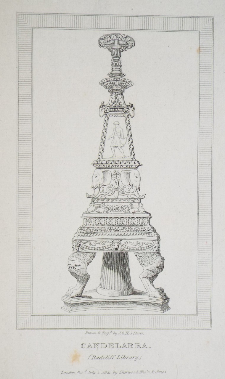 Print - Candelabra. (Radcliff Library.) - Storer