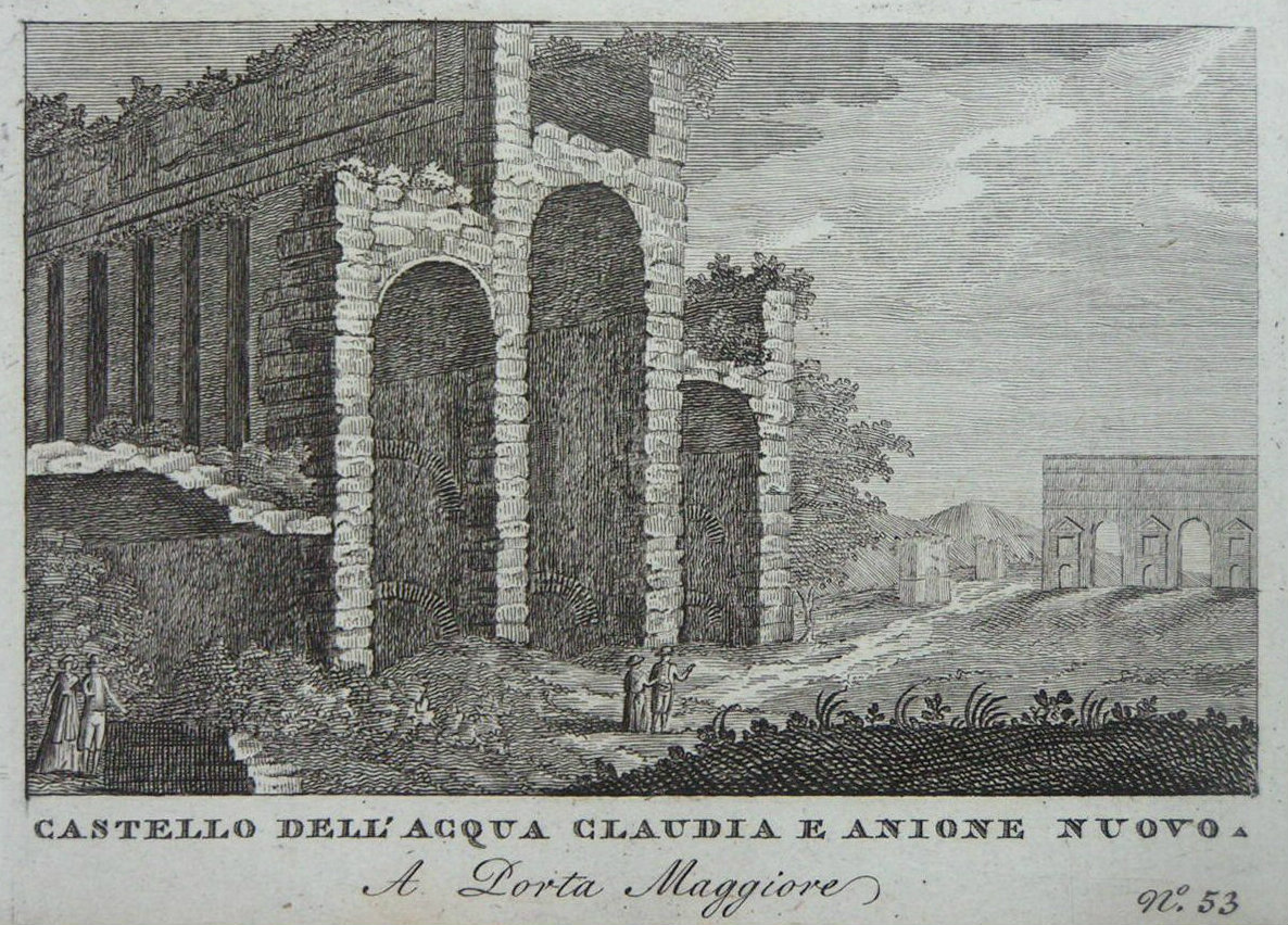 Print - Castello dell' Acqua Claudia e Anione Nuovo. A Porta Maggiore