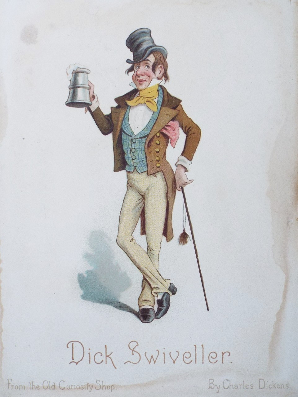 Chromo-lithograph - Dick Swiveller. From the Old Curiosity Shop. By Charles Dickens.