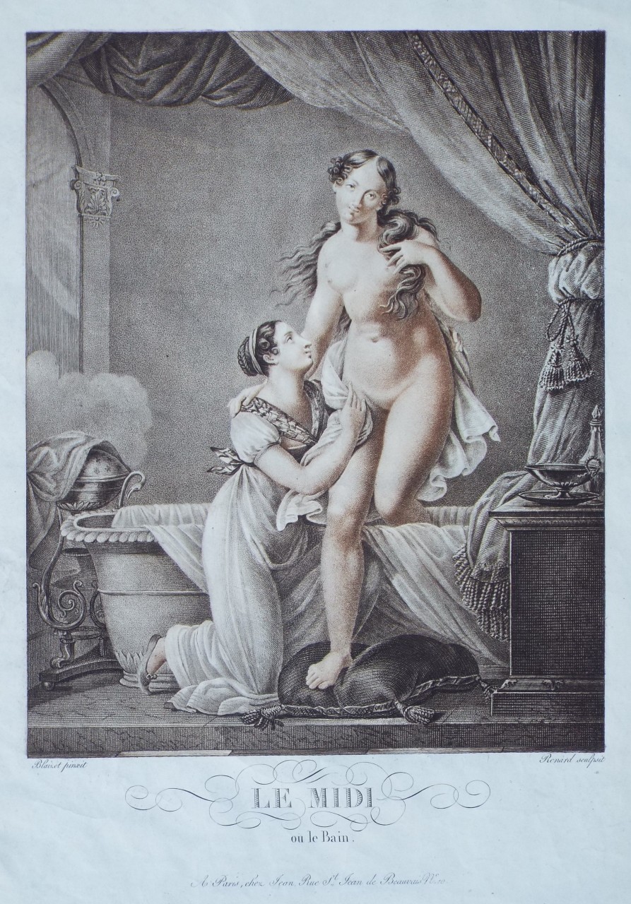 Stipple - Le Midi ou le Bain. - 