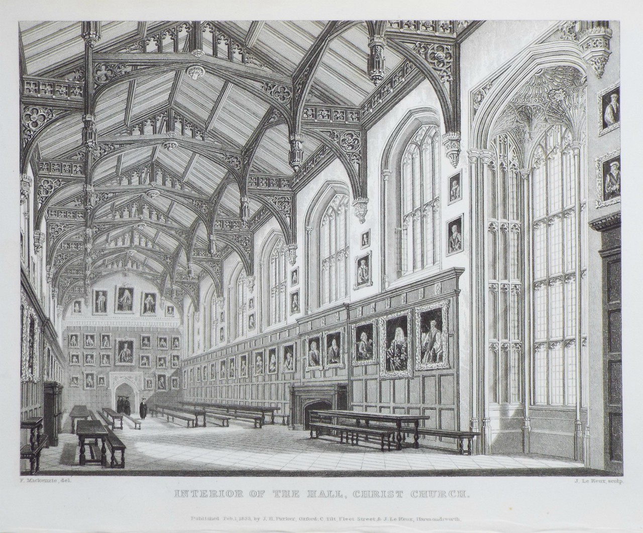 Print - Interior of the Hall, Christ Church. - Le