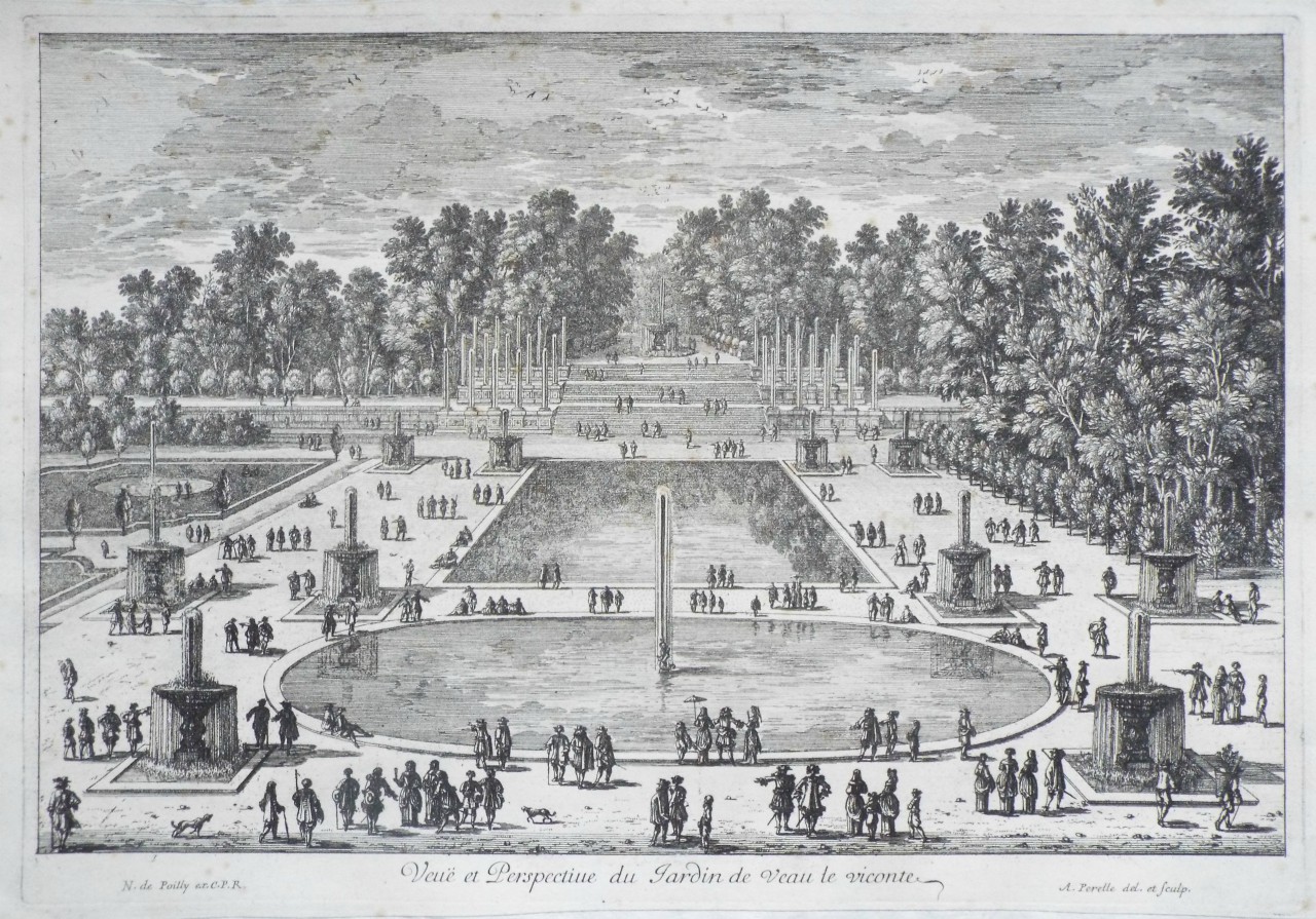 Print - Veue et Perspective du Jardin de Veau le viconte.du Chateau neuf de St. Germain en Laye. - Perelle