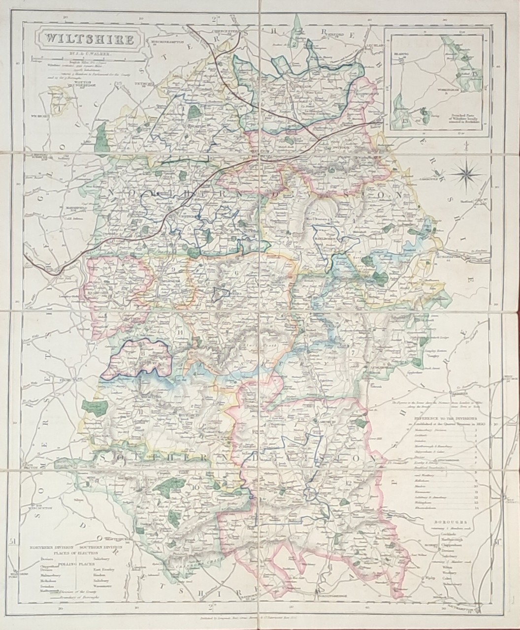 Map of Wiltshire - J & C Walker
