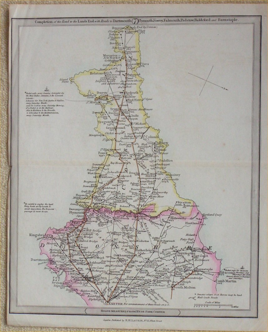 Map of Road to Lands End