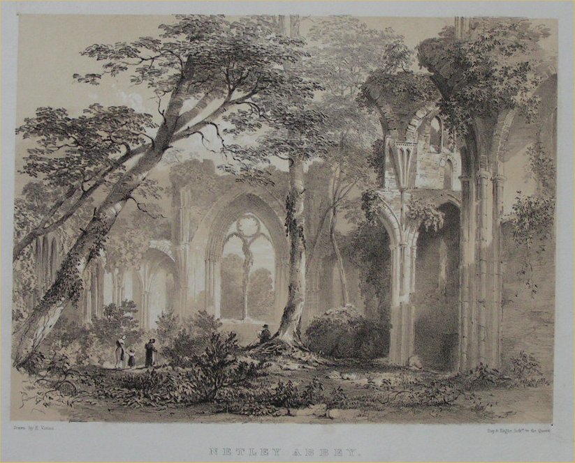 Lithograph - Netley Abbey