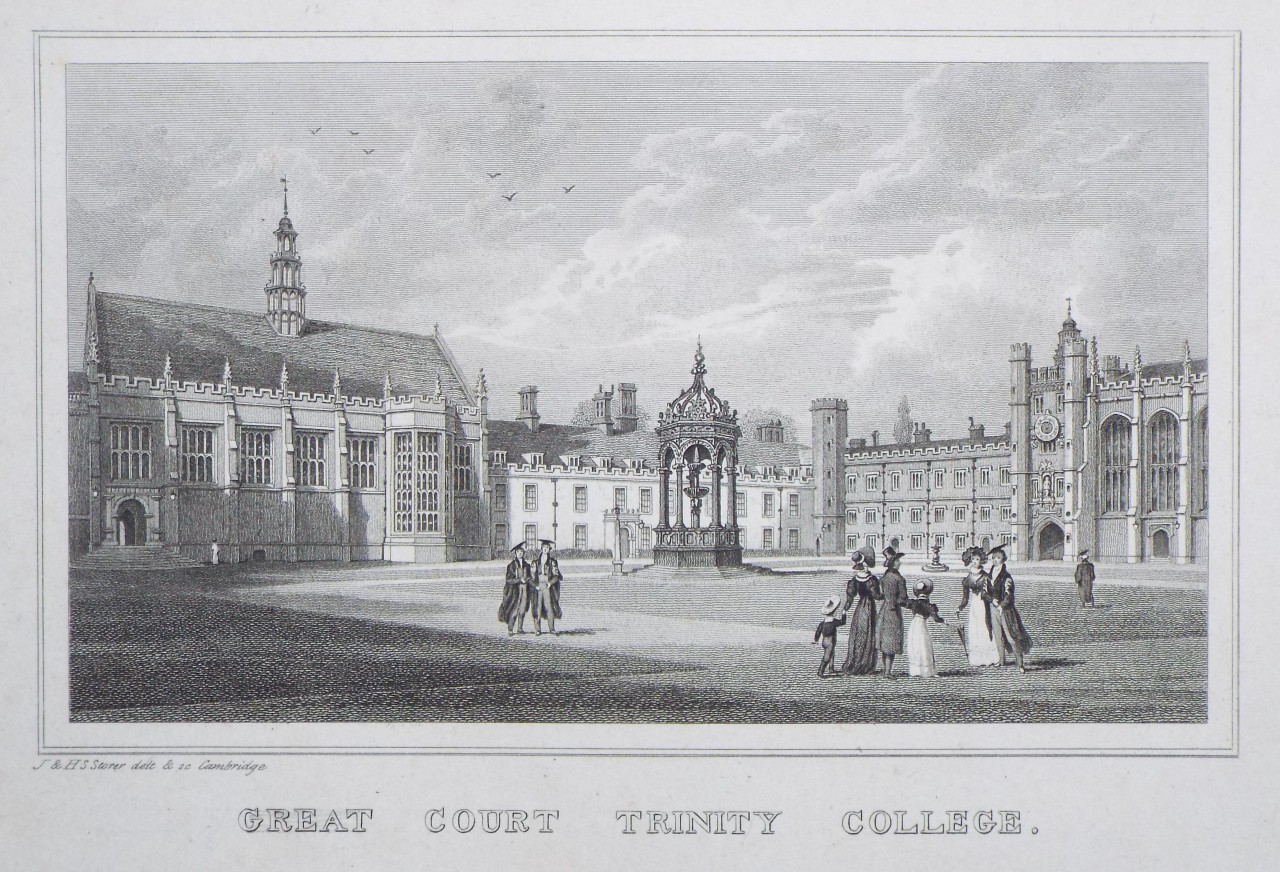 Print - Great Court Trinity College. - Storer
