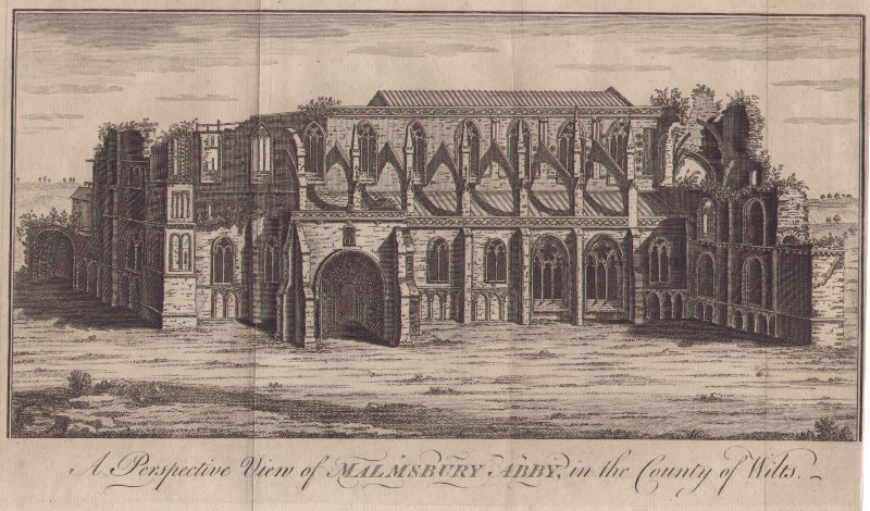 Print - A Perspective View of Malmsbury Abbey, in the Co of Wilts