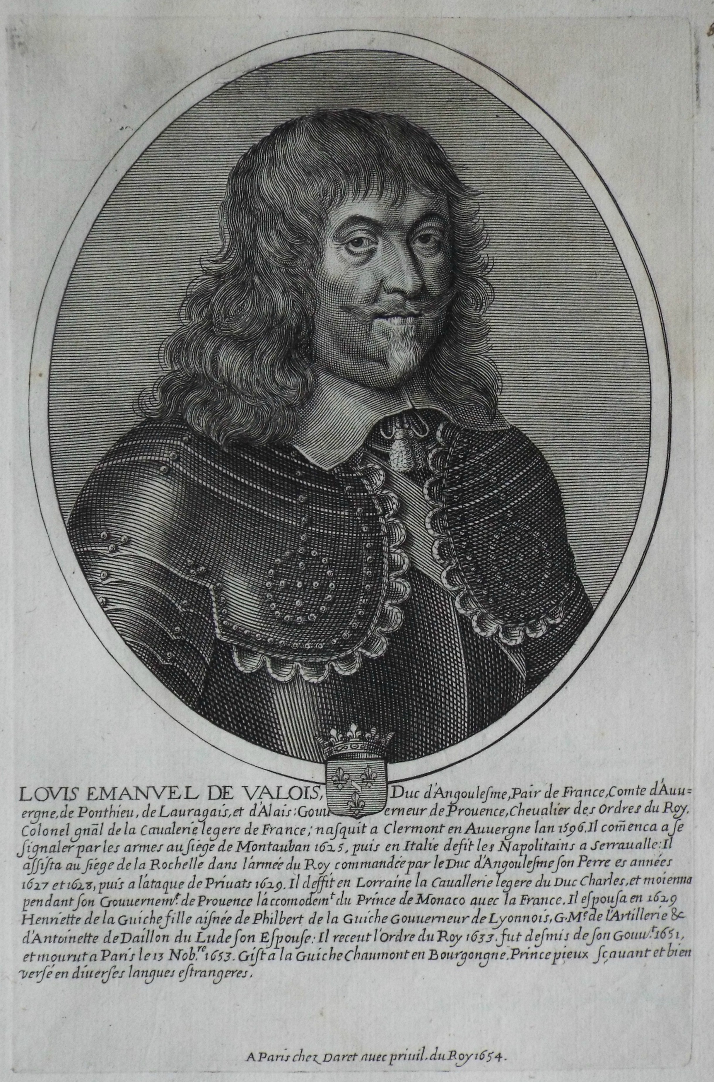 Print - Louis Emanuel de Valois