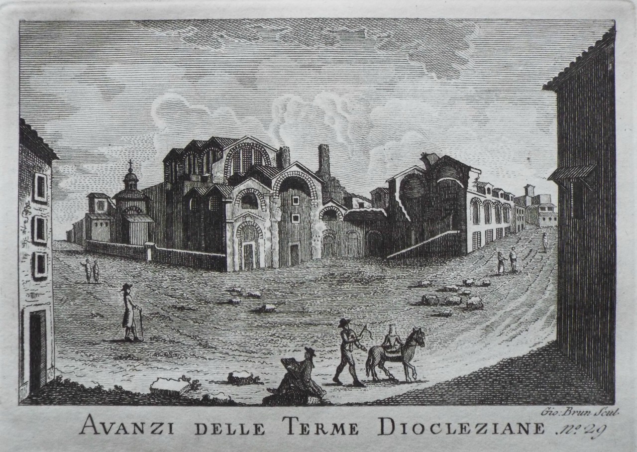 Print - Avanze delle Terme Diocleziane - Brun